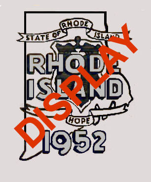(image for) 1952 Rhode Island REGISTRATION Sticker